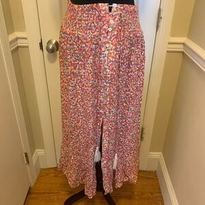 Hippy Gypsy Beautiful Floral Vibes Skirt with tassel drawstrings